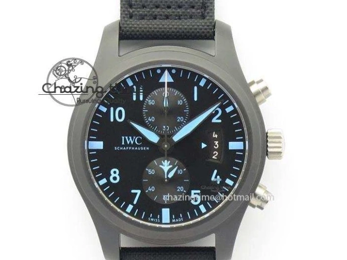 MIROTIME 0706 Pilot Chrono IW388003 Real Ceramic V6F 1:1 Best Edition On Black Nylon Strap A StreetReady 7284